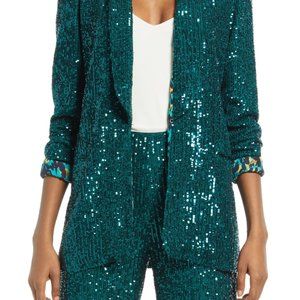 One33 Social green Sequin Suit Size 8 New with Tags